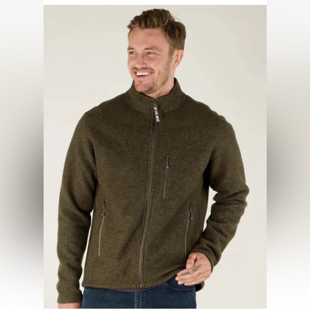 Sherpa Adventure Gear Namgyal Jacket Mens Small Wool Sweater Fleece Lined